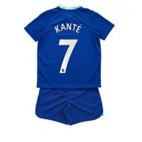 Chelsea Kante #7 Hjemmebanesæt Børn 2022-23 Kortærmet (+ Korte bukser)